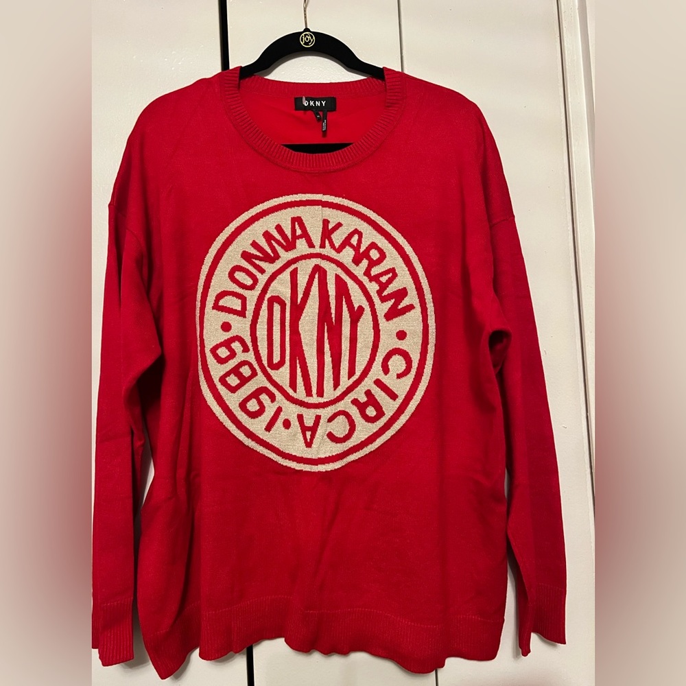 DKNY Donna Karan Circa Red sweater